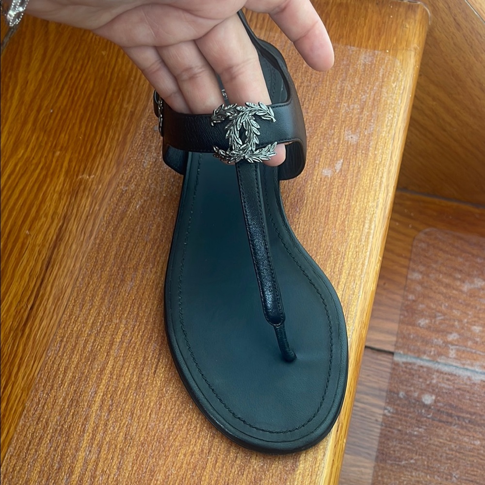 Black Leather Men's Sandals